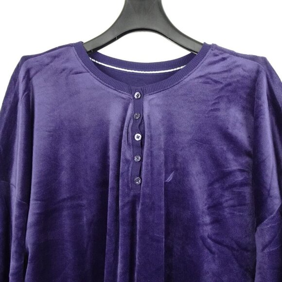 Nautica Fleece Pajama Set Women's Size 2XL Purple 2 Piece Soft Stretch - Picture 3 of 11